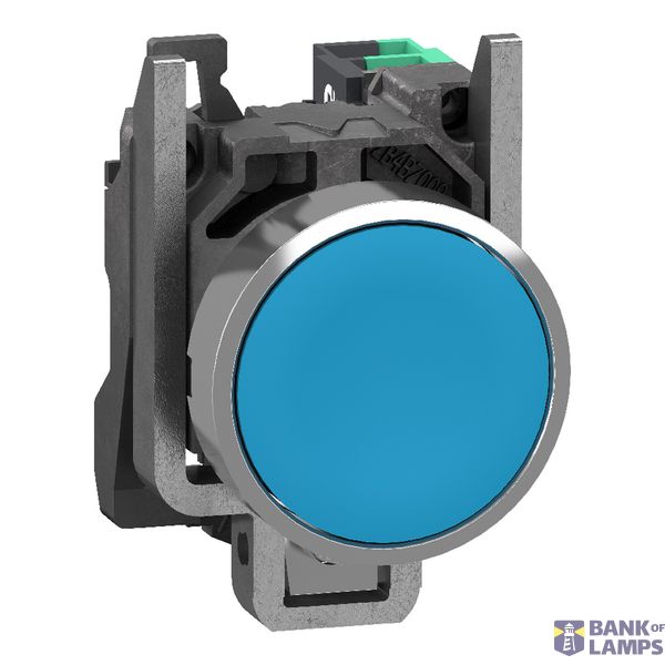 Metal PB blue flush 1 NO Push-in image 1