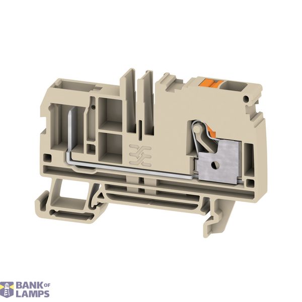 Pluggable terminal, PUSH IN, dark beige, 6 mm², 41 A, 800 V, Number of image 1