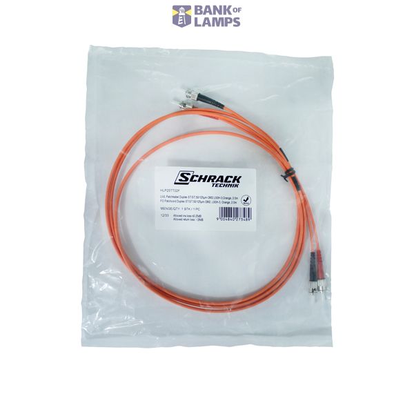 FO Patchcord Duplex ST/ST,62,5/125æm OM1, LS0H, orange,10m image 3
