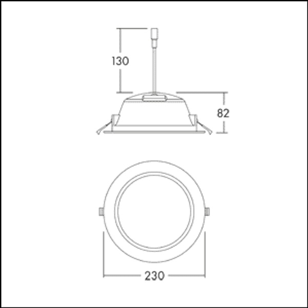 AMY VARIOFLEX 190 1950 830/35/40 - Recessed Downlight IP44 image 7