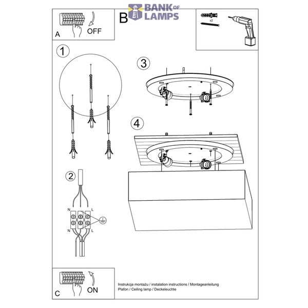 CEILING LAMP HORUS 25 GREY E27 1X60W IP20 image 10