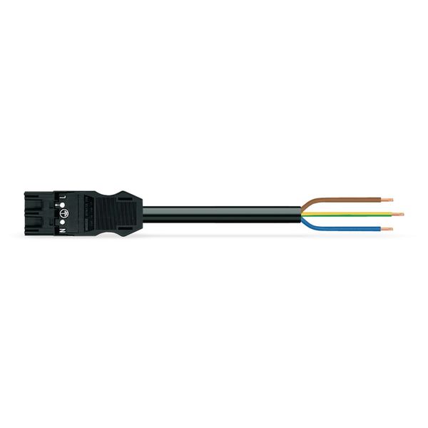 pre-assembled adapter cable;Socket/SCHUKO plug;3-pole;white image 1