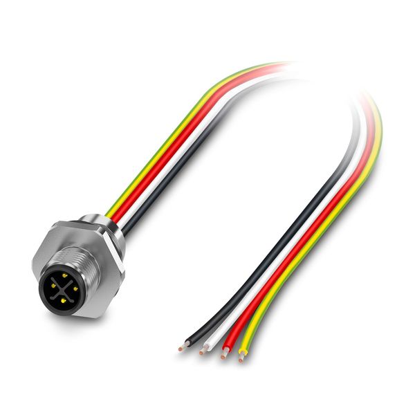 SACC-E-M12MSS-3PE-M16XL/0,5-US - Device connector front mounting image 1