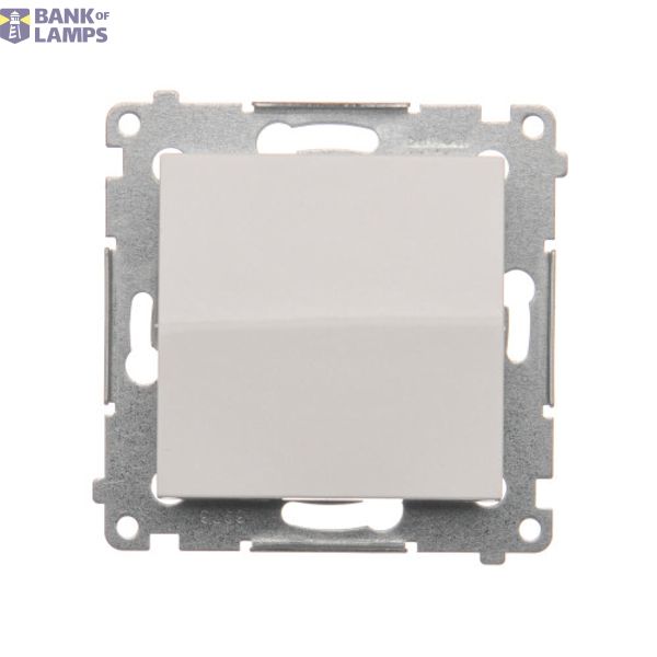Single contact push button without pictogram, (module), 10AX, quick connection, white image 1