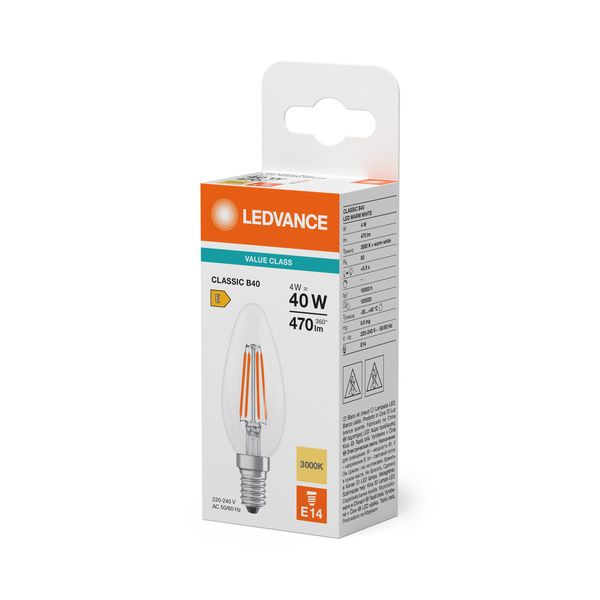 LED CLB40 4W 830 FILCL E14 V LEDV image 2