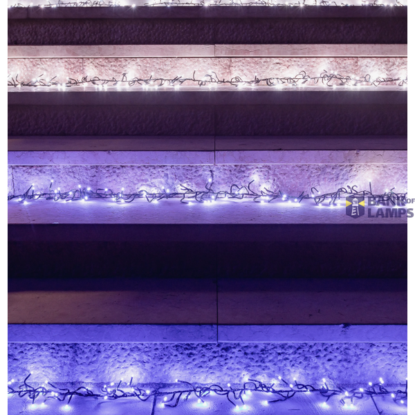 400L 4.3MM  diffuse flat RGB lens light cluster, 6 meter long, Black/Green wire, BT+WiFi, Gen II, IP44, Plug F image 3