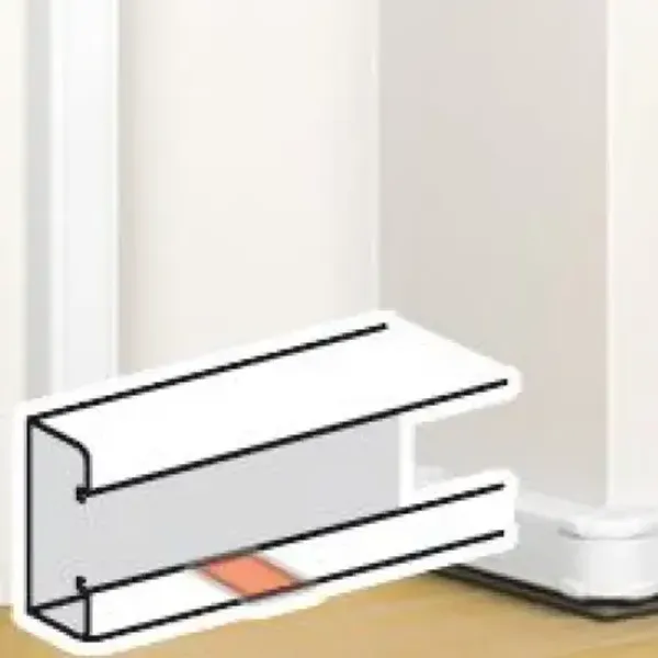 Adhesive body seal for Mosaic direct clip-on trunking 50x105mm or 50x145mm - white image 2