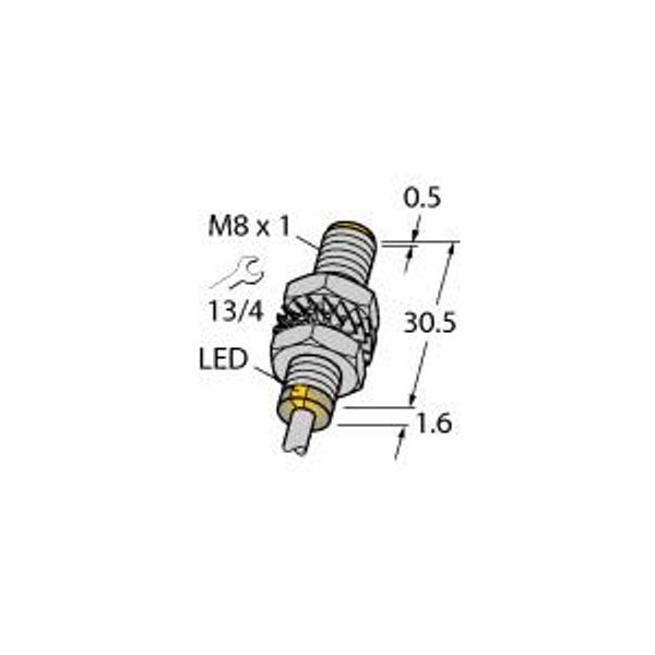 Inductive Sensor With Increased Switching Distance   BI3-M08-VP6X 7M image 1