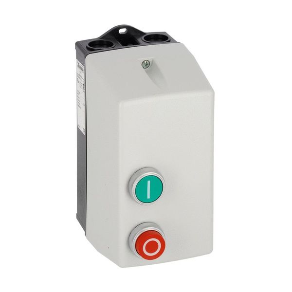 Direct-on-line-starter, enclosed without thermal overload relay, with START and STOP/RESET buttons, with BG09/BG12 contactor, 12A max (≤440V), IP65. Contactor coil voltage 400VAC 50/60Hz image 1
