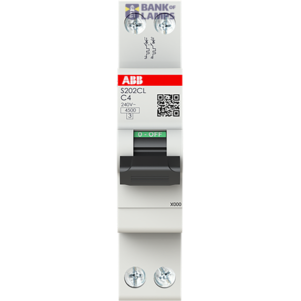 S202CL-C4 Compact MCB S200C 2P 4A Curve C 4.5kA image 1