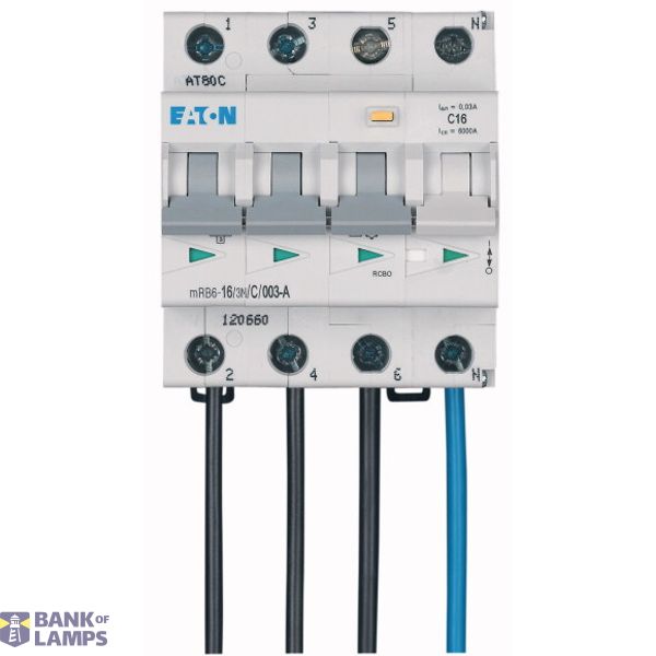 Residual current circuit-breaker 6kA 3P+N 16A C-kar 30mA FLEX image 1