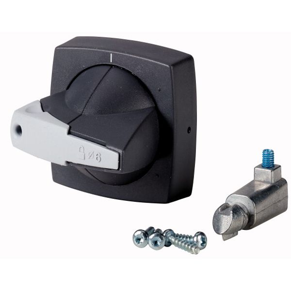 K1DG/P Rotary handle, 6mm, door installation, gray, padlock image 1