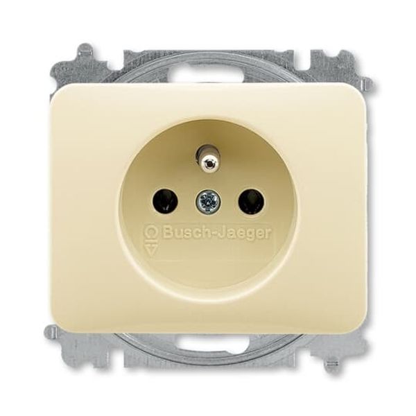 5519B-A0234722G Outlet single with pin + cover Cream white (electro white) image 1