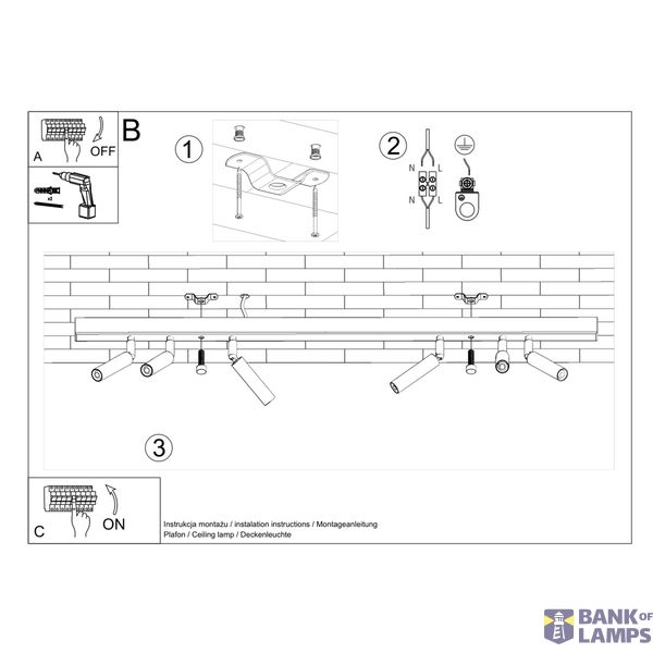 CEILING LAMP EYETECH 6 WHITE G9 6X40W IP20 image 4