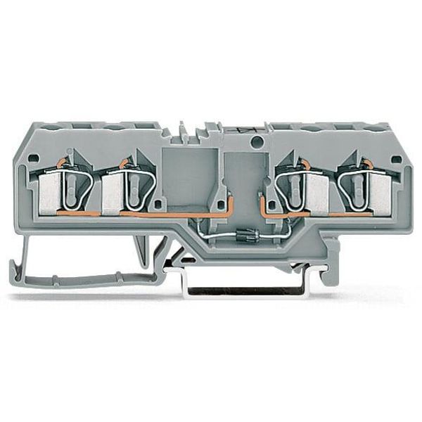 281-665/281-739 Component terminal block; 4-conductor; for DIN-rail 35 x 15 and 35 x 7.5 image 1