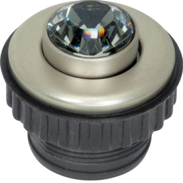 Push-button Black Diamond, TS Crystal, stainless steel matt image 1