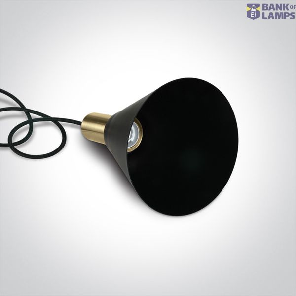 BRUSHED BRASS BLACK SHADE 10W E27 image 2