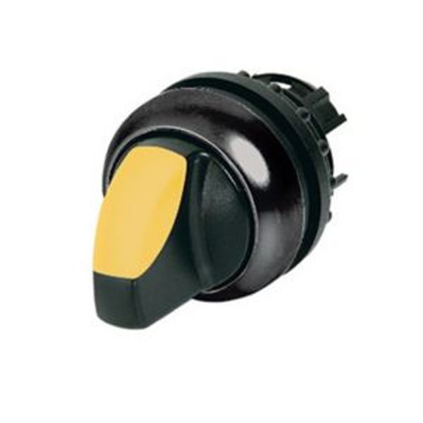 M22S-WRLK3-Y Illuminated selector switch actuator, RMQ-Titan, With thumb-grip, maintained, 3 positions, yellow, Bezel: black image 6