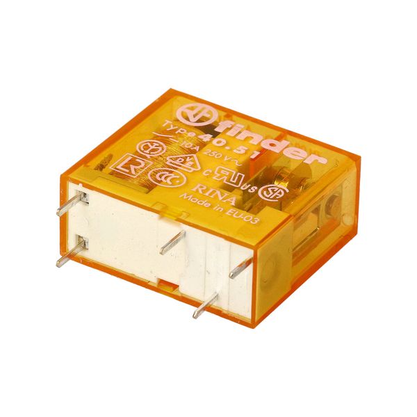 PCB/Plug-in Rel. 5mm.pinning 1CO 10A/12VAC/Agni (40.51.8.012.0000) image 4