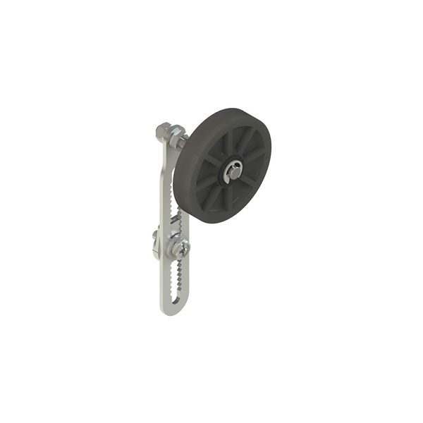 Adjustable safety lever with overhanging rubber roller, 50 mm diameter image 1