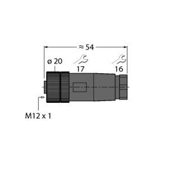 Field-Wireable Connector Female Connector M12 × 1, Straight   B8151-0/PG9 image 1