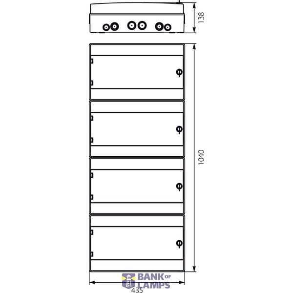 Hermetic switchboard RH-72/4Z (with lock) image 1