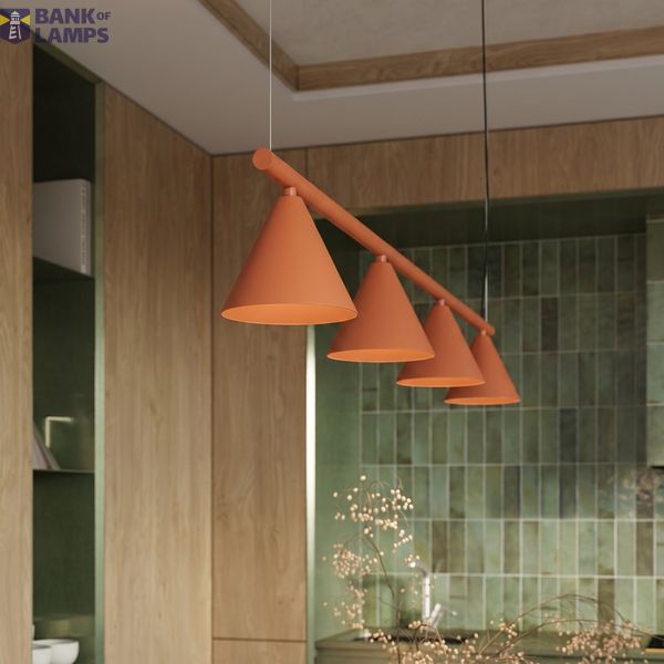 Chandelier NOX 4L red ochre image 6