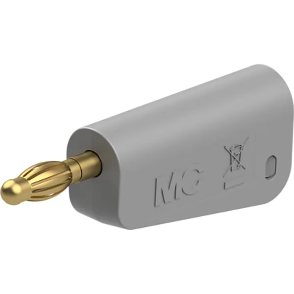 4 mm plug, solder connection, 1.0 mm², gray, 64.1039-28 image 1