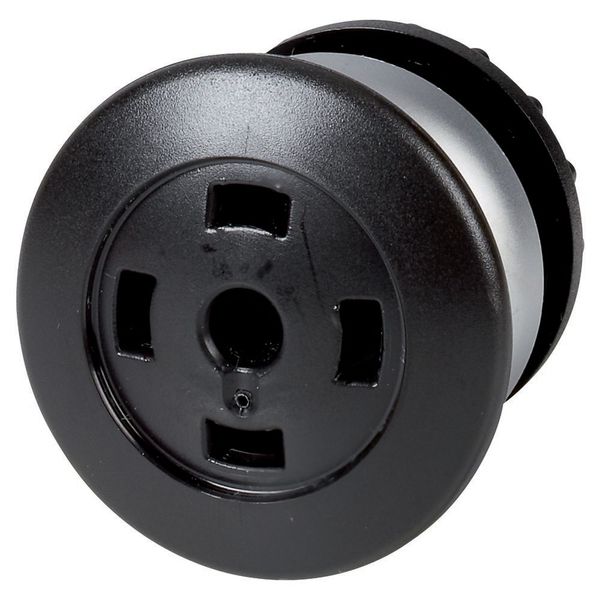 M22-DRP-S-X Mushroom actuator, RMQ-Titan, Mushroom, maintained, Mushroom black, Without button plate, Bezel: titanium image 3