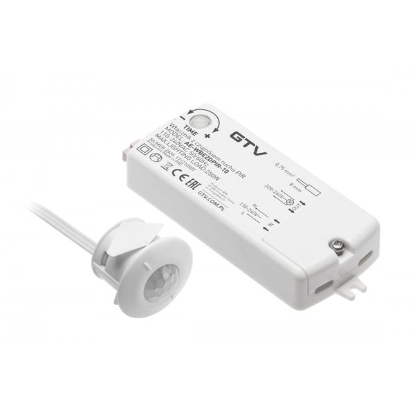 IR motion sensor switch, max. 250 W, AC220-240V, IP20, 2 m image 1