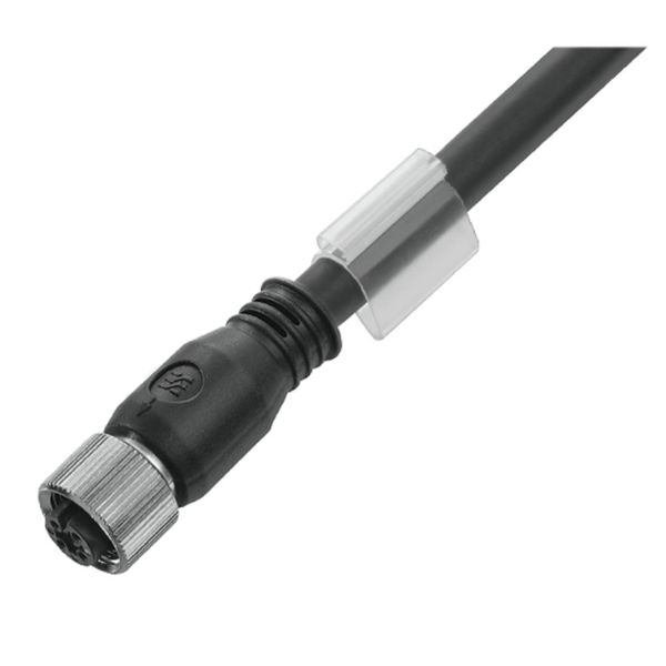 Sensor/actuator line, One end without connector, M12, Number of poles : 5, 10 m, Female socket, straight, Shielded: Yes, LED: No, Sheath material: PUR, Halogen: No image 2