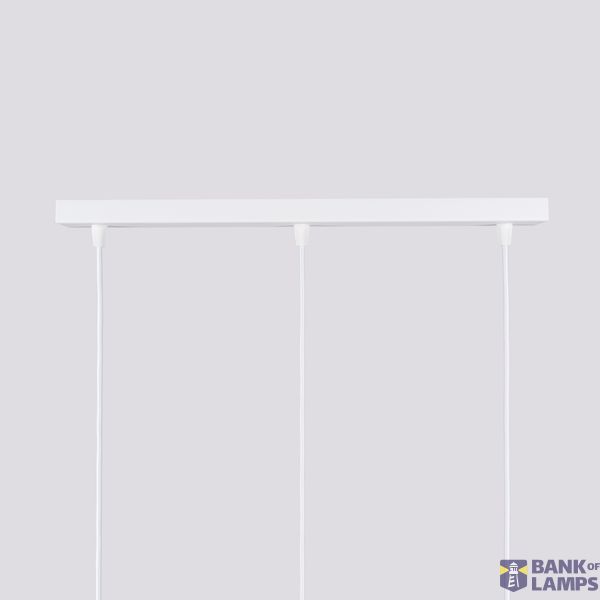 THREE-POINT HANGING LAMP WHITE CARBON WITH 3 WHITE TUBES LAMPSHADES image 7