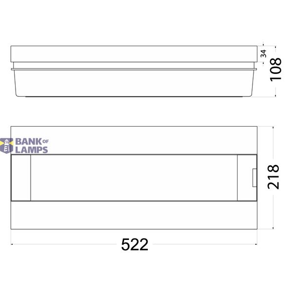 Flush-mounted distribution board SRp-24/1, N+PE (1x24) IP40, transparent door image 2