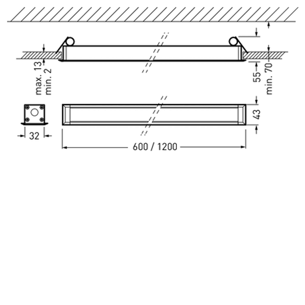 Wall and ceiling luminaire Altigo Lens Anthracite 20,50W 1650lm symmetric narrow (SE) IP65 IK05 3 SDCM 7112650 image 1
