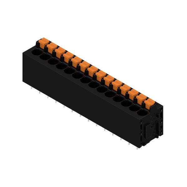 Printed circuit board terminals, 5.08 mm, Number of poles: 14, 180°, Solder pin length (l): 3.5 mm, tinned, black, PUSH IN with actuator, Clamping range, max. : 2.5 mm², Box image 2