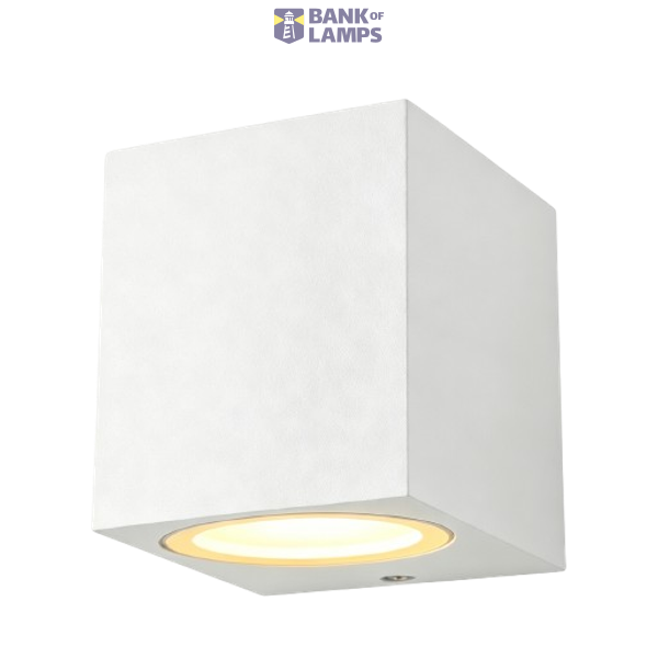 Outdoor Wall Light without Light Source 1xGU10 IP65  Square Matt White THORGEON image 1