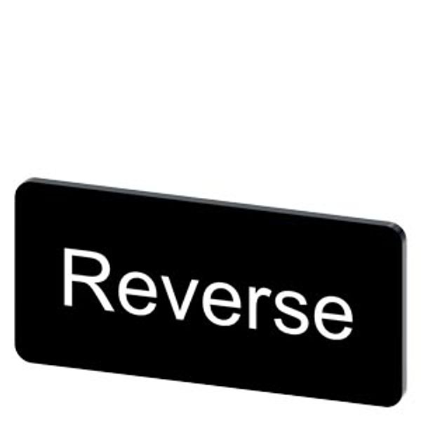 Labeling plate 12.5 x 27 mm, label black, labeling: Reverse image 1