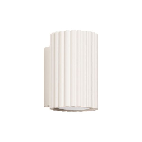 WALL Sconce Lamp with a corrugated shade and a designer finish, Karbon series image 1