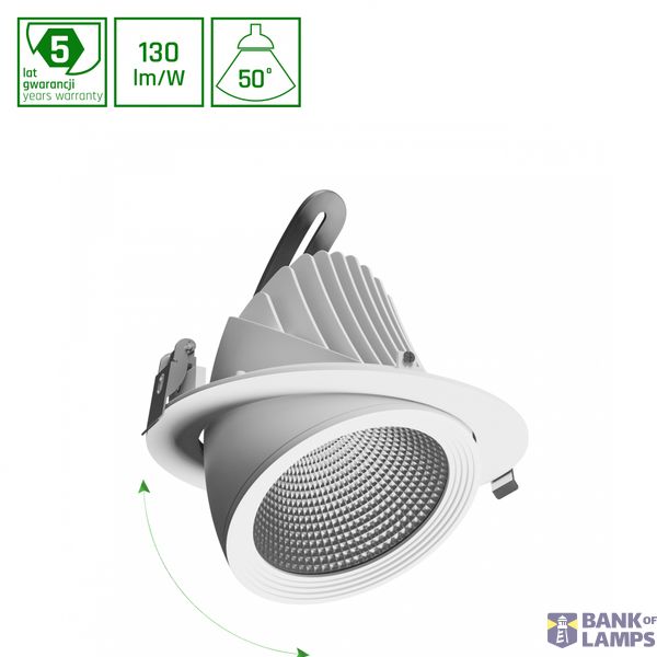 SAL SILENA 2 830 27W 230V 50deg White MESH image 1