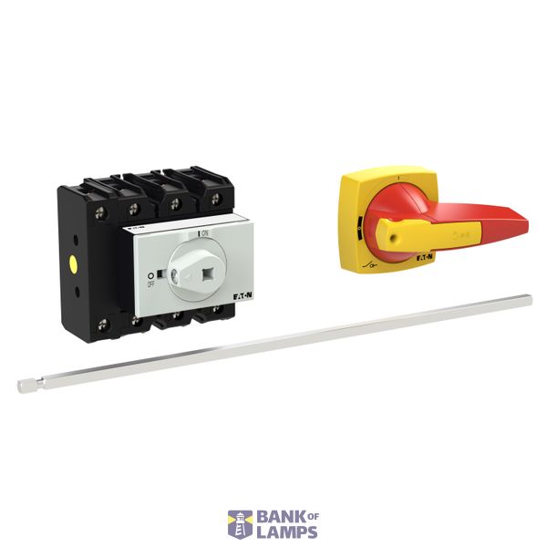 P3 Main switch, 80 A,Rear mounting, 4 pole, Form M4/K2-R, Red, Short t image 4