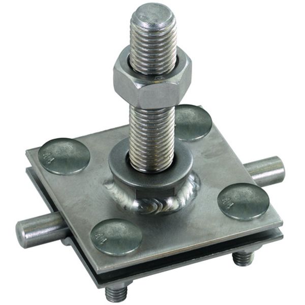 Clamp f. fixed earthing terminal M16 f. Rd 7-10/Fl30-40mm  StSt (V4A) image 1