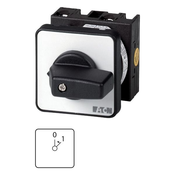 T0-1-15072/E On switches, T0, 20 A, flush mounting, 1 contact unit(s), Contacts: 1, 45 °, momentary, With 0 (Off) position, With spring-return to 0, 0 image 3