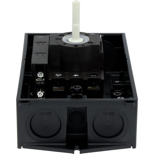 P1-25/I2/SVB/HI11 Main switch, P1, 25 A, surface mounting, 3 pole, 1 N/O, 1 N/C, Emergency switching off function, With red rotary handle and yellow locking ring, Locka image 38