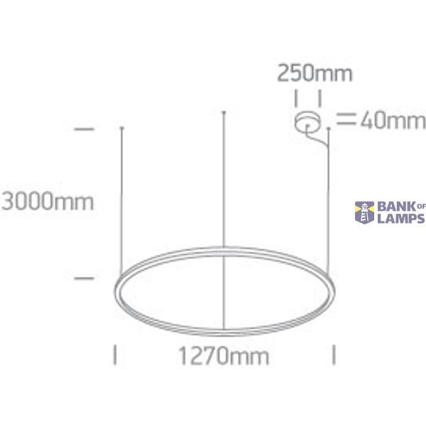 BLACK PENDANT LED 65W WW IP20 230V image 3
