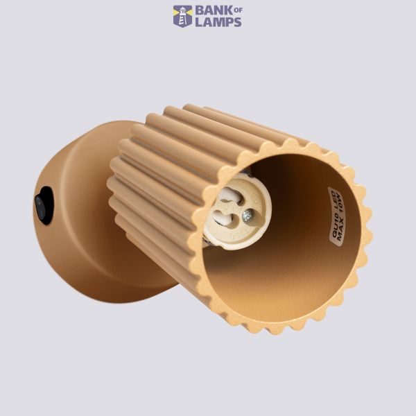 ADJUSTABLE GOLDEN WALL LAMP WITH CARBON SWITCH FOR BEDROOM (1XGU10) image 9