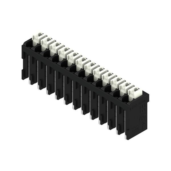 Printed circuit board terminals, 3.50 mm, Number of poles: 12, 180°, Solder pin length (l): 1.5 mm, black, PUSH IN with actuator, Clamping range, max. : 1.5 mm², Tube image 2