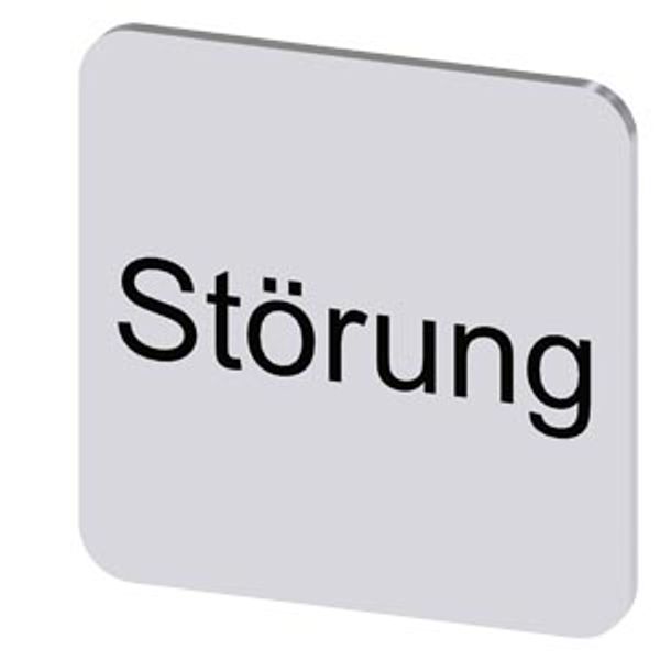Labeling plate 22x22 mm, silver-colored label, labeling: Störung image 1
