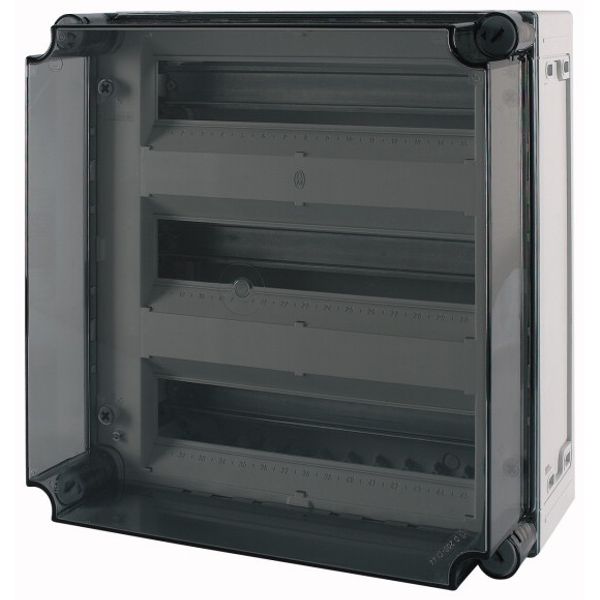 AV/I44-200 MCB enclosure, IP65, mounting rail vertical, HxWxD=375x375x225mm image 3