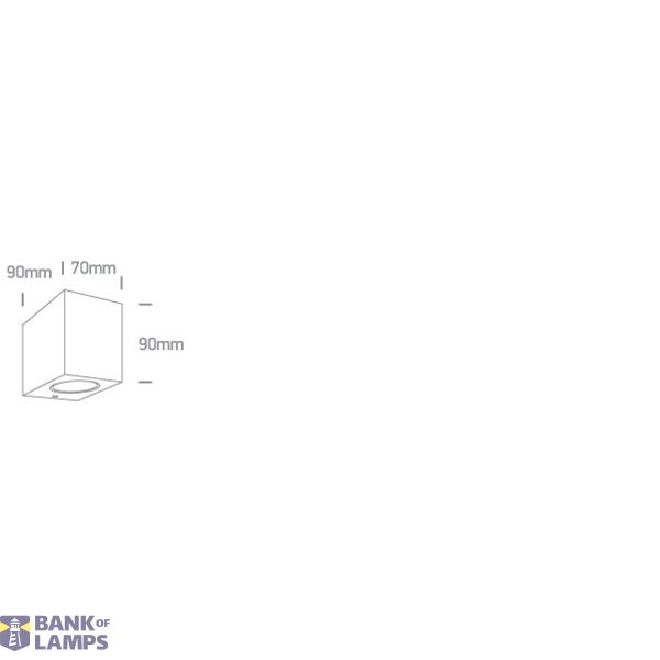 BLACK WALL LIGHT GU10 6W IP65 image 2