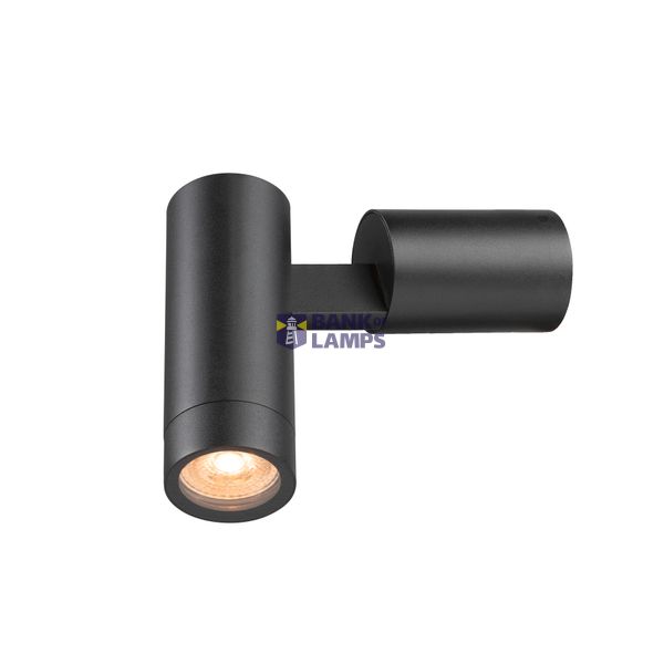 S-TUBE, wall-mounted light, round, GU10, 1x max. 10 W, black image 5
